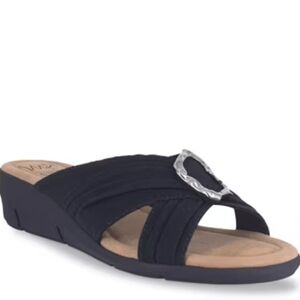 Impo Garith Wedge Sandals - Black, Heavy Power Mesh, Size 7 - NIB